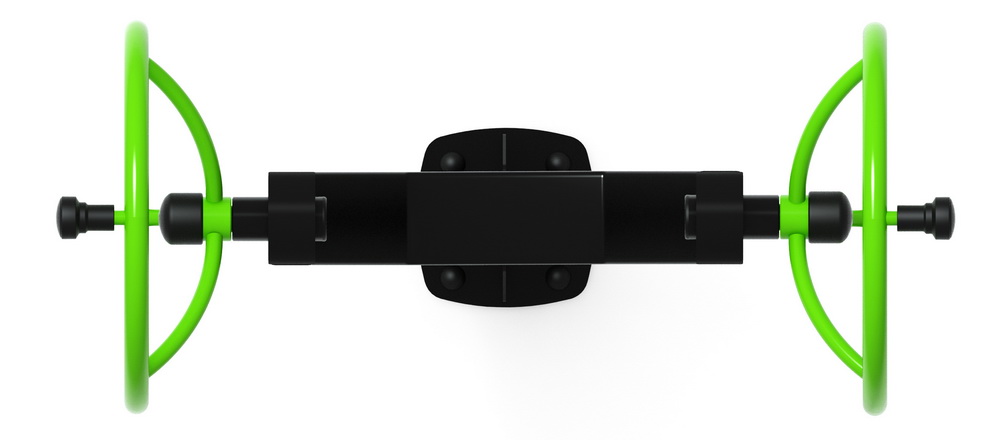 Тренажер уличный РУЛИ (2 руля положение стоя) зеленый СТ 105-12