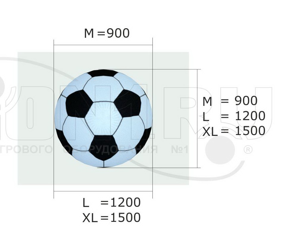 Резиновая 3D-фигура ZION Мячик (для парков и детских площадок)