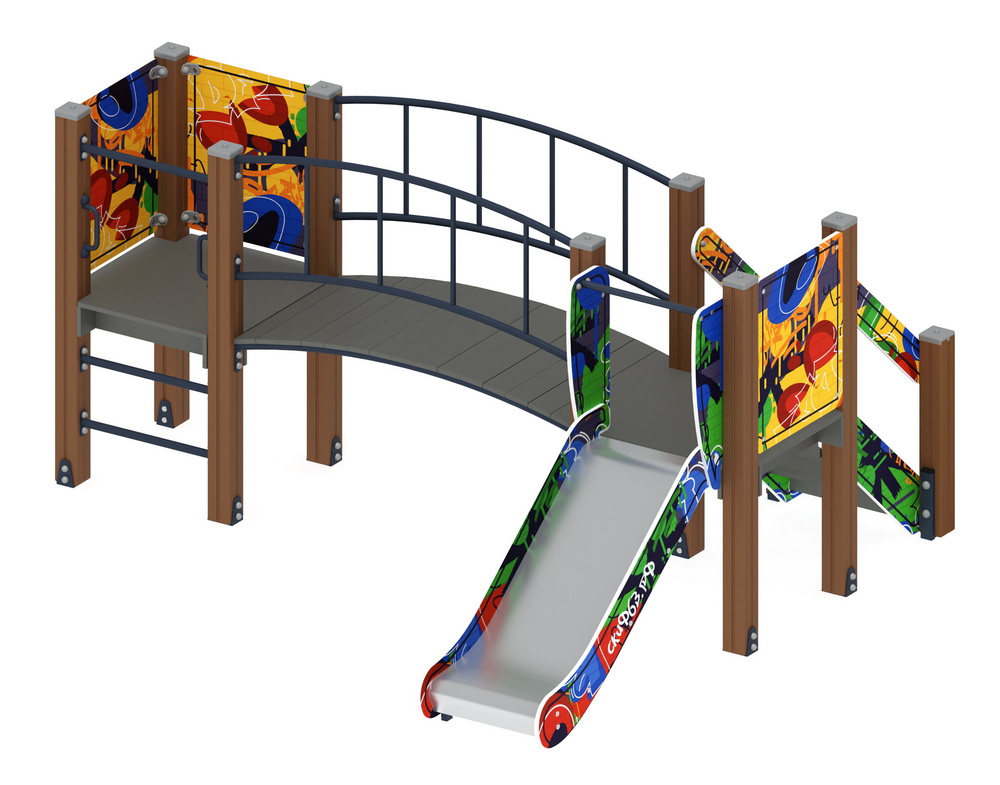 КАРАПУЗ (Граффити) детский игровой комплекс ДИК 1.001.03-03 (Н=750)