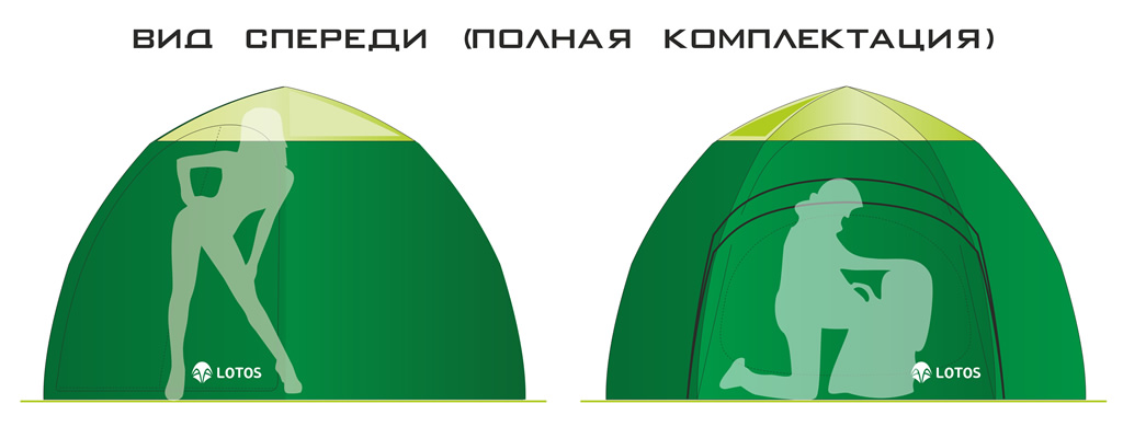 Летняя палатка Лотос 2 Саммер(комплект)