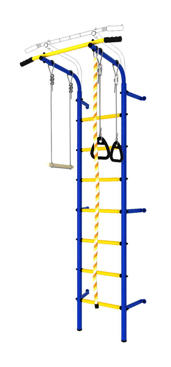 DSK Пристенный с регулировкой (с массажными ступенями) Синий/Желтый ДСКМ-2С-7.06.Г1.410.14-24