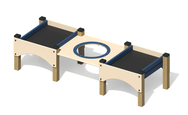 Песочница с ванночкой для детской площадки, большая ПС-21.1