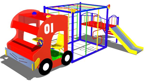 Игровой макет-комплекс ZION Пожарная машина (ИМ035)