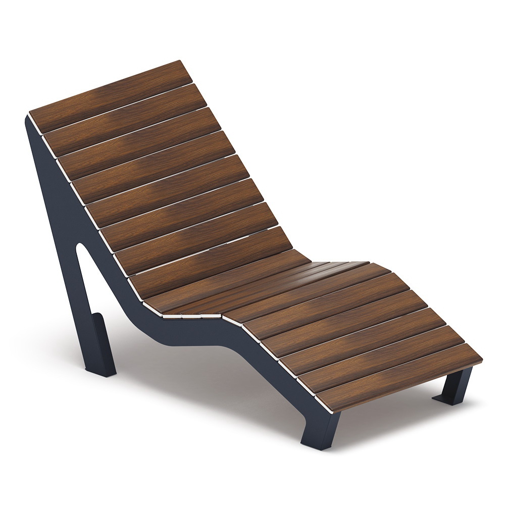 Шезлонг парковый (Темный дуб) МФ 42.03.01-10