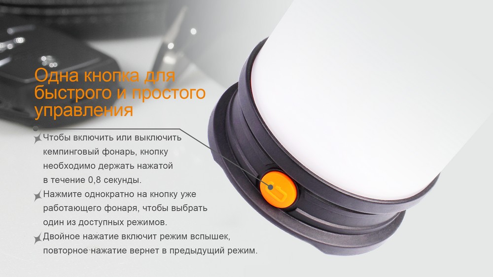 Фонарь Fenix CL30R, серый
