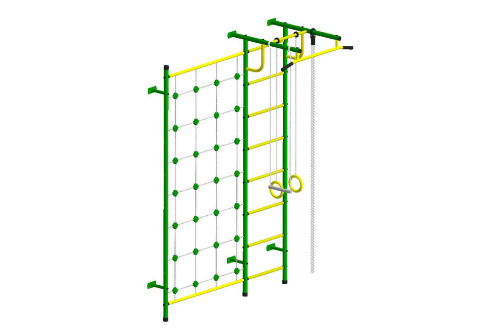 Детская шведская стенка Пионер С3С пурпурно/жёлтый