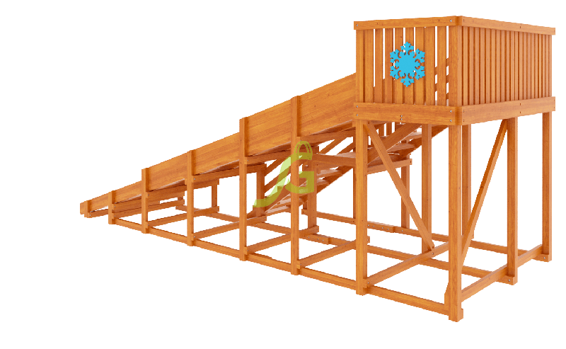 Зимняя деревянная горка Snow Fox, скат 5,9 м