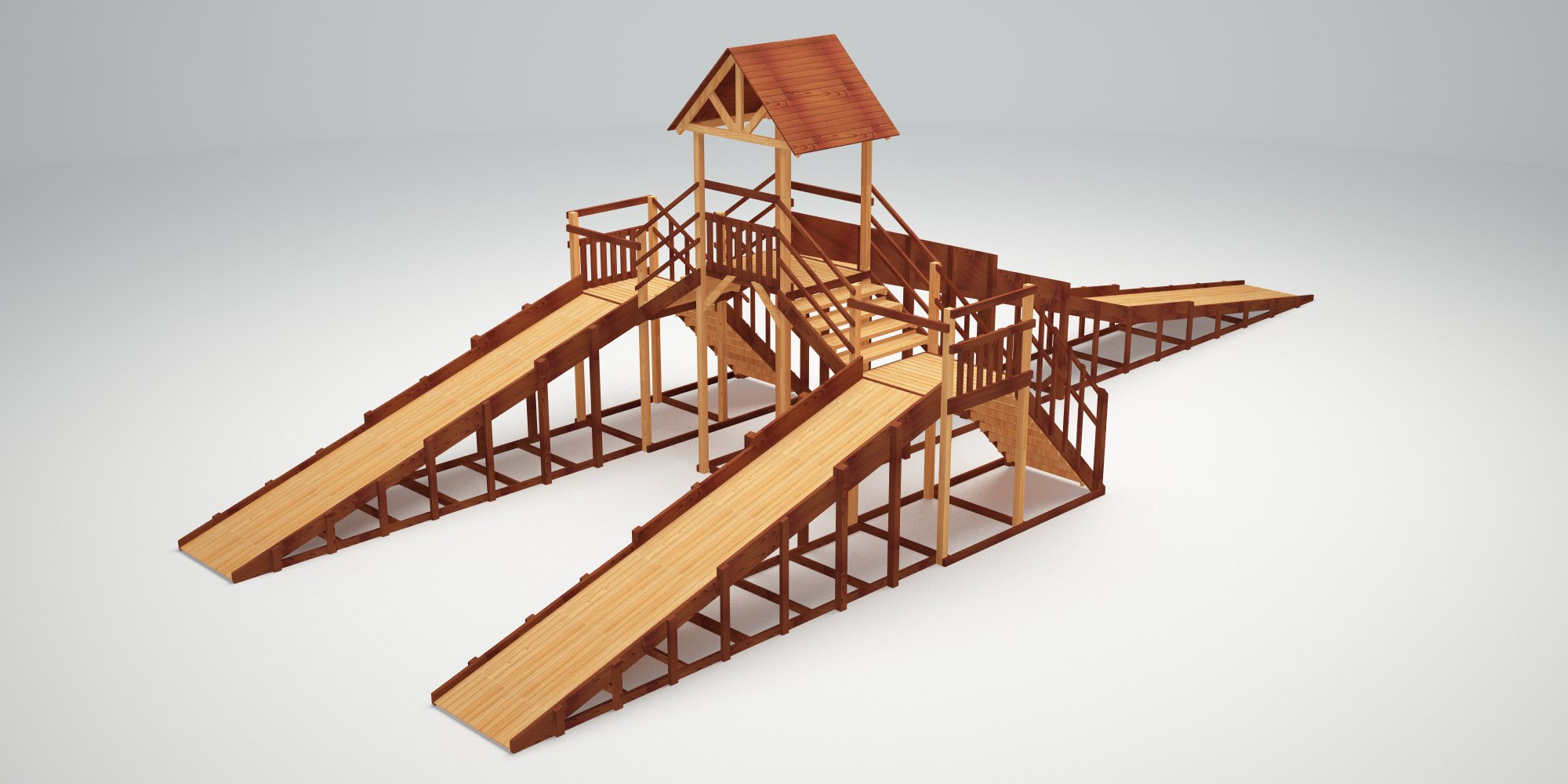 Зимняя горка ЗИМА 11 Савушка (скаты 6+6+12 м)