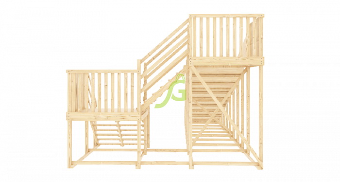 Зимняя горка IgraGrad Snow Fox, скат 10 м (мод. 2), без окраски