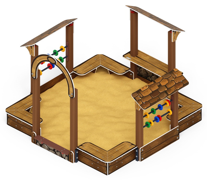 ТЕРЕМОК песочный дворик (Коричневый) ИО 6.01.04-02