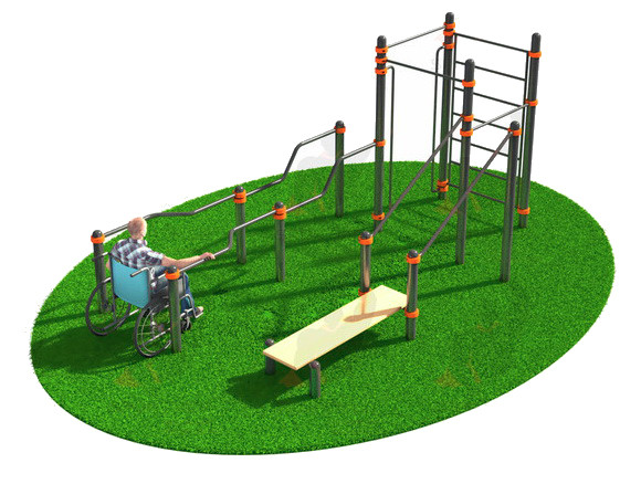Спортивный комплекс, адаптированный для инвалидов-колясочников СВС-125-М