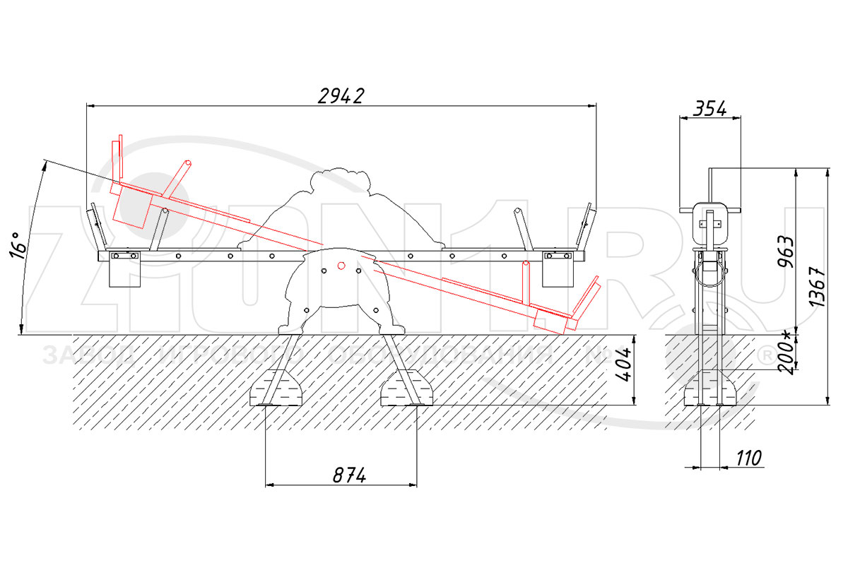 Качалка-балансир ZION Мишка У1 (КЧ090)