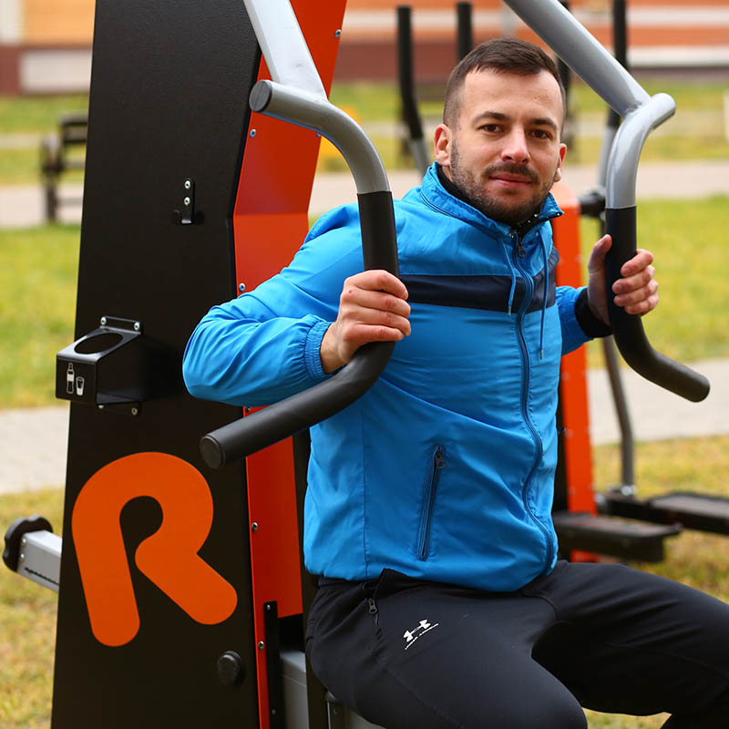 Тренажер уличный ЖИМ ОТ ГРУДИ  Romana 207.19.10