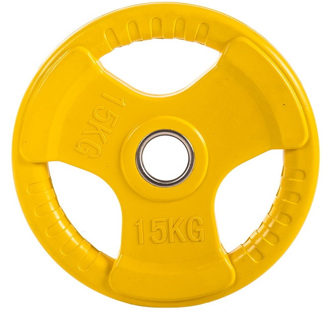 Диск для штанги цветной обрезиненный D-51, 15 кг