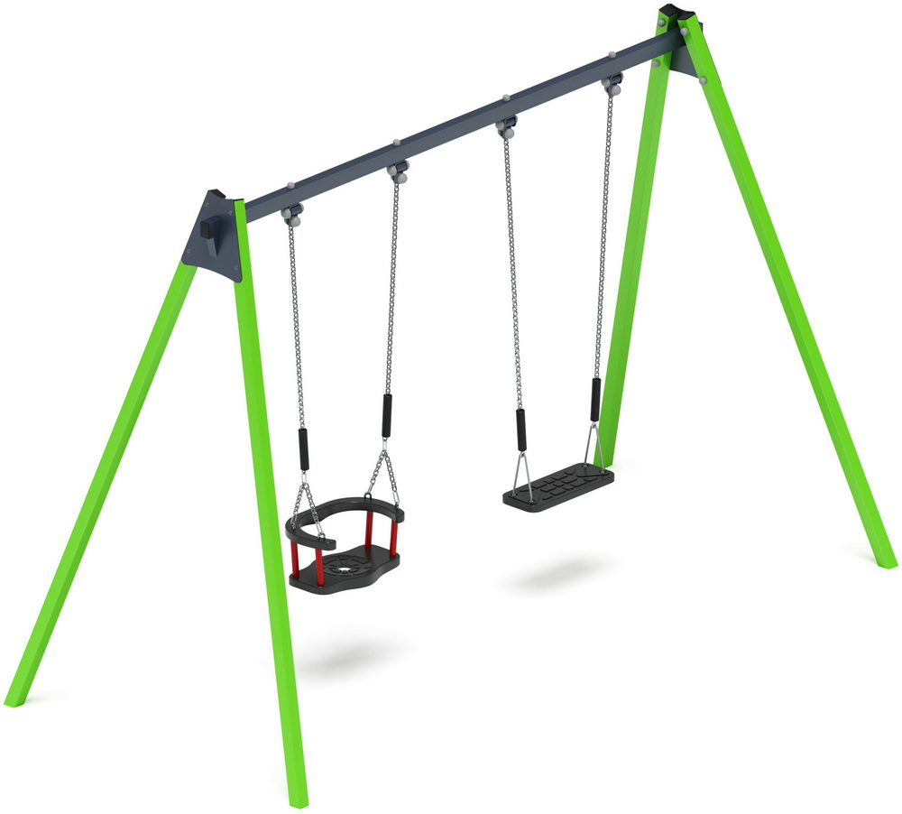 Качели М2 двойные ИО 12.М.01.03.03-02 (зеленый)