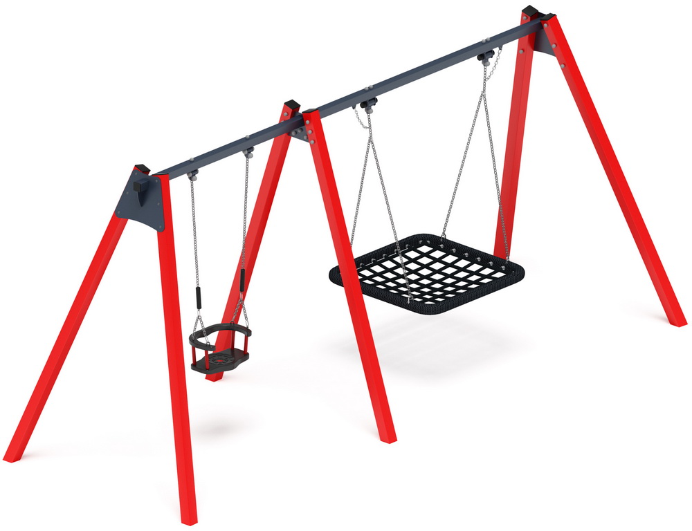 Качели М2 двойные ИО 12.М.06.01.01-01 (красный)