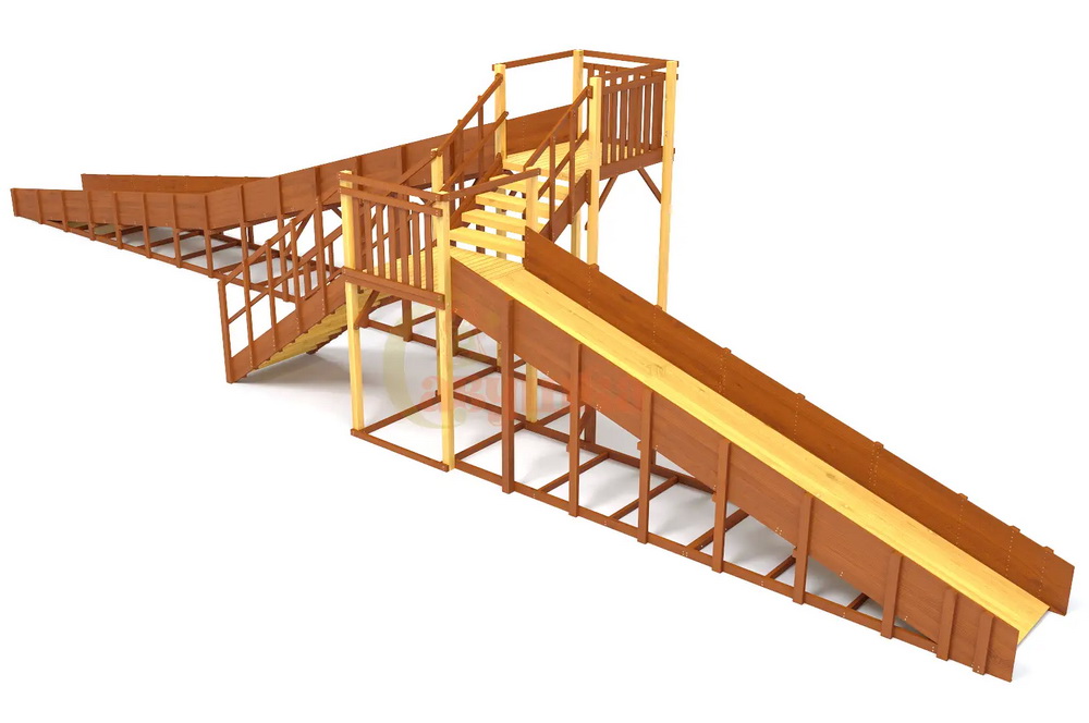 Зимняя горка Савушка ЗИМА 9/1 (скаты 6 и 12 м, разносторонний)