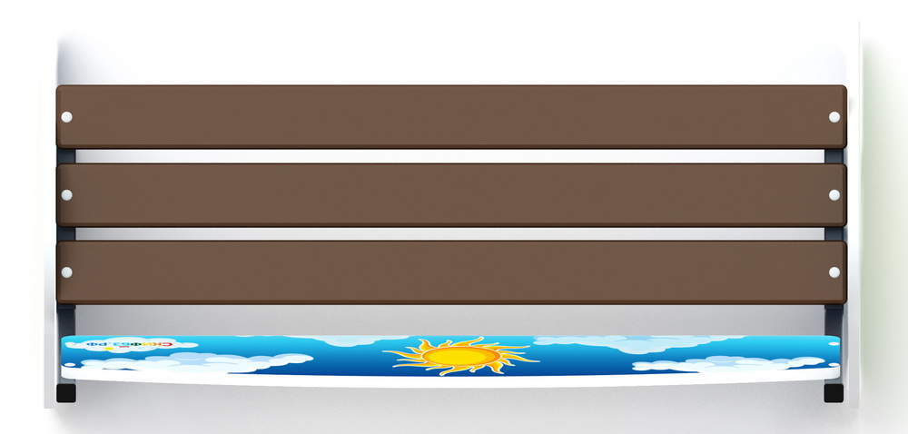 Скамья со спинкой СОЛНЫШКО для детской площадки МФ 41.01.04