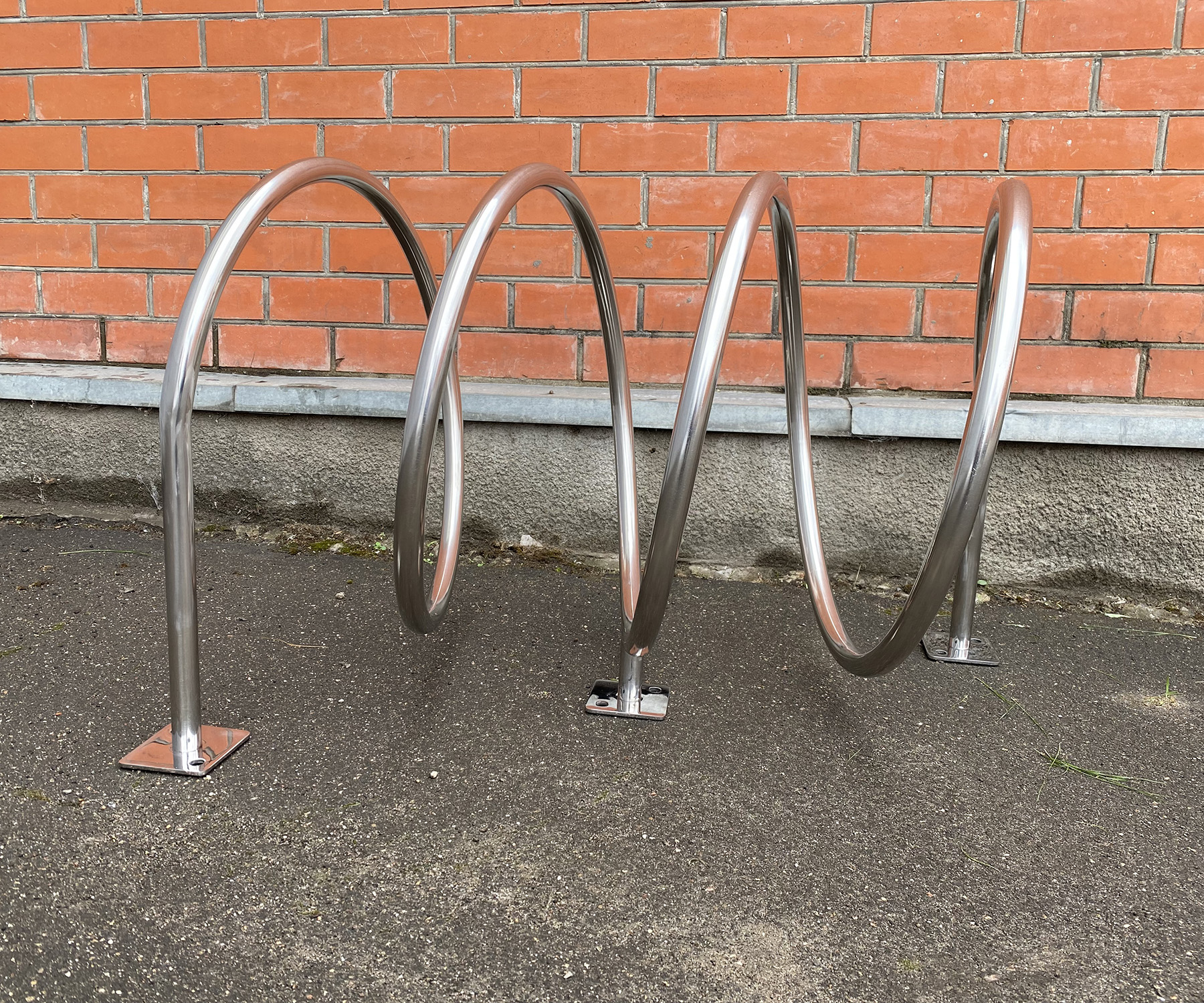 Велопарковка 7-ми местная Air Gym «Спираль» из нержавейки