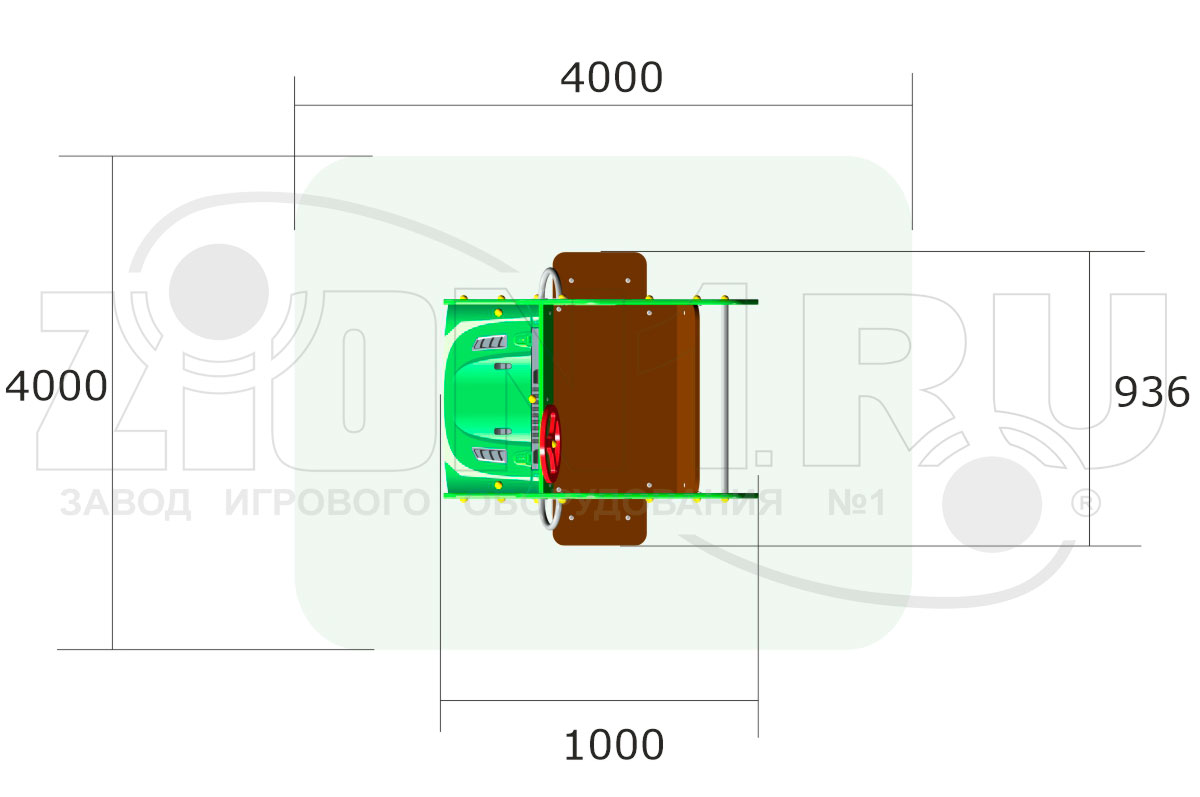 Качалка на двух пружинах ZION Джип