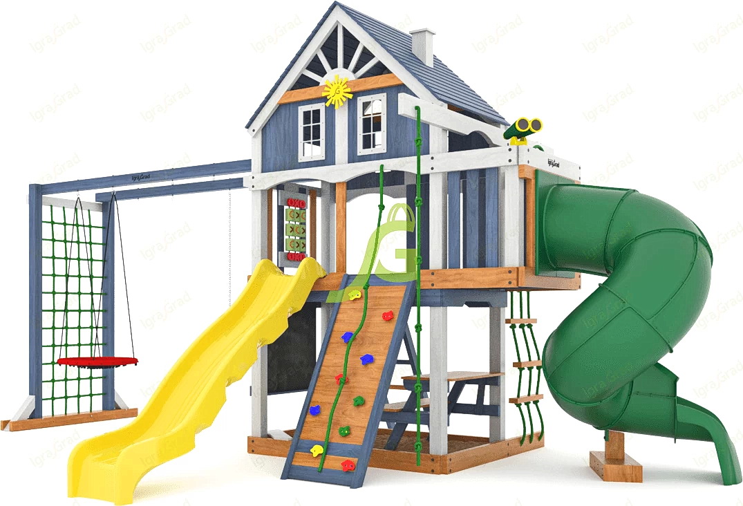 Детская площадка IgraGrad Шато с трубой (Домик) мод.1, 2