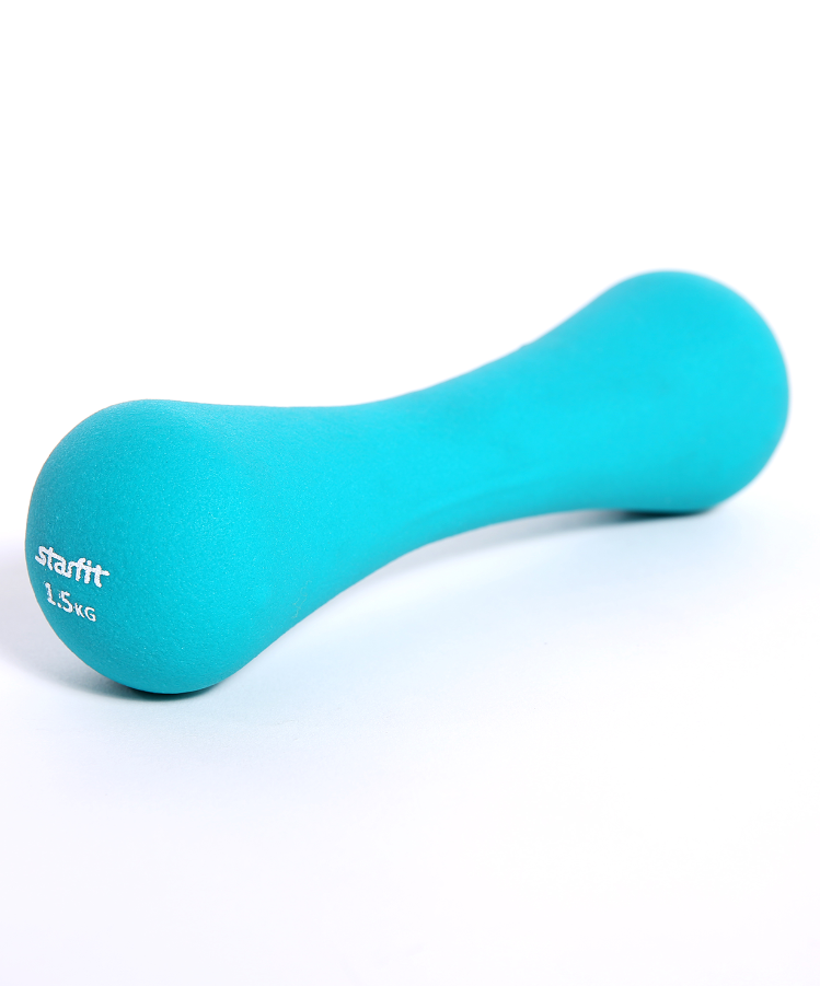 Гантель неопреновая STARFIT DB-202 1,5 кг, бирюзовый (1 шт.) 1/12