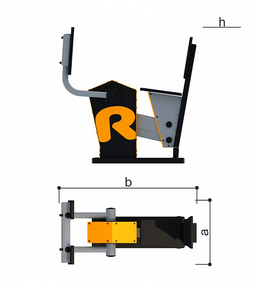 Тренажер уличный ЖИМ НОГАМИ Romana 207.38.10