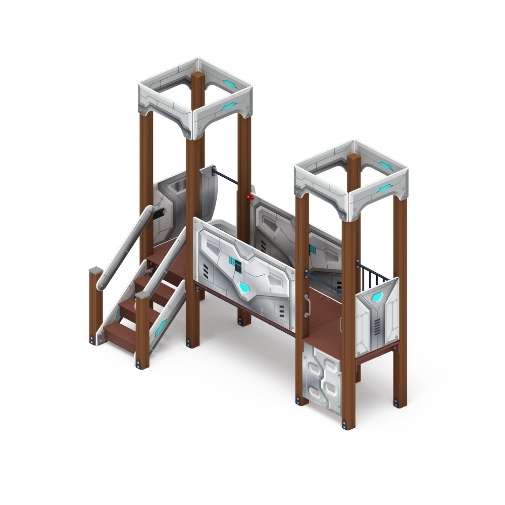 КОРОЛЕВСТВО (техно) детский игровой комплекс ДИК 1.15.02-02 (H=750)