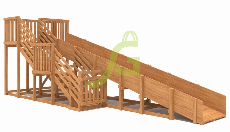 Зимняя деревянная горка Snow Fox, скат 8 м