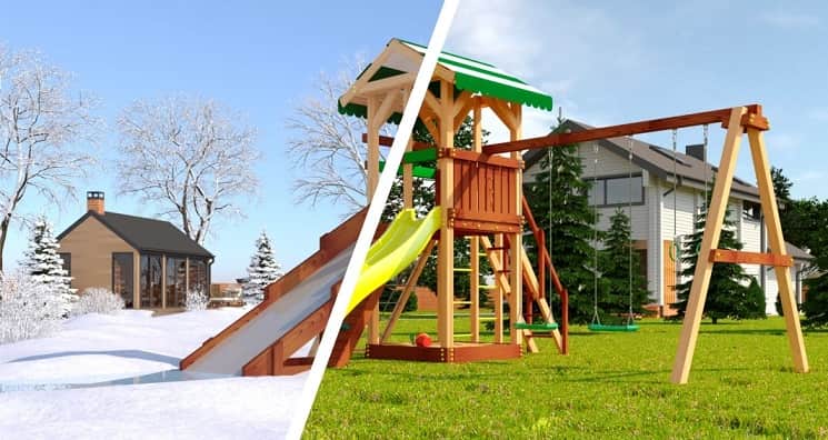 Деревянная площадка Савушка "4 сезона" - 4