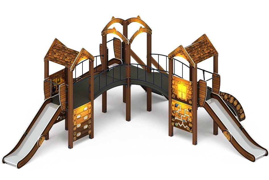 ГОРОДОК (Эко) детский игровой комплекс ДИК 2.01.3.03-32 (Н=1200)