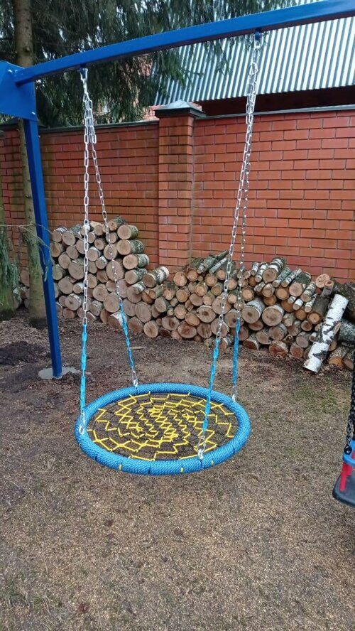 Качели-гнездо круглые 100 см на цепях