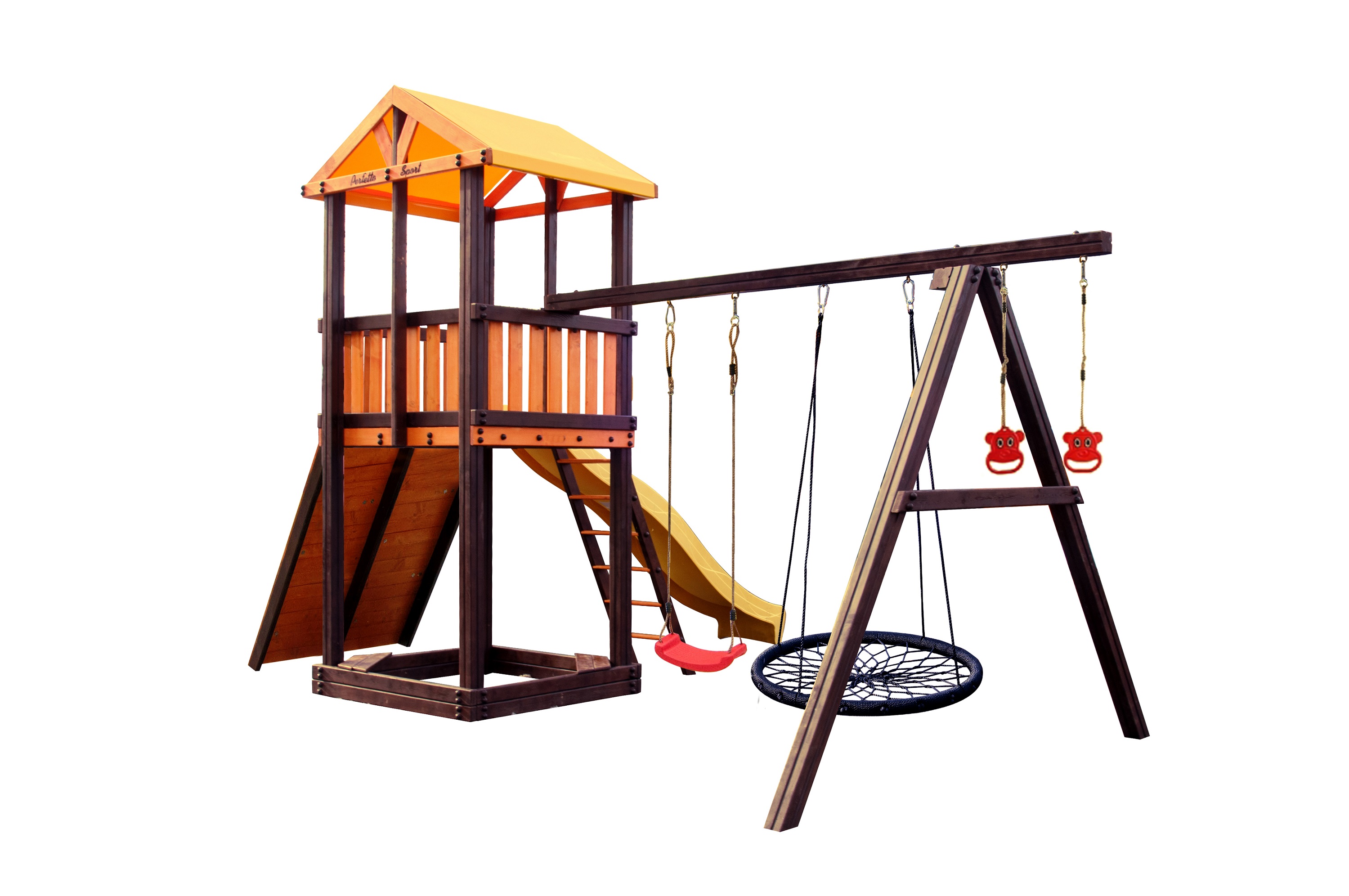 Игровой комплекс Perfetto sport «Pitigliano-5» + качели "Паутина"