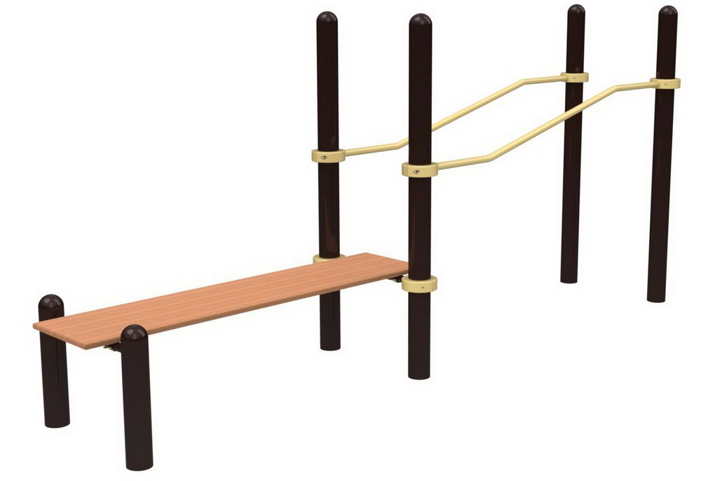 Параворкаут брусья со скамьей YSKi.001