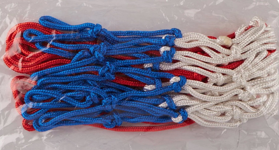 Сетка баскетбольная, нить D=4,5 мм, триколор (01.403)