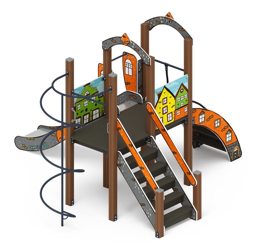 ИГРАЙТЕ С НАМИ (Город) детский игровой комплекс ДИК 2.01.1.02-01 (H=1200)