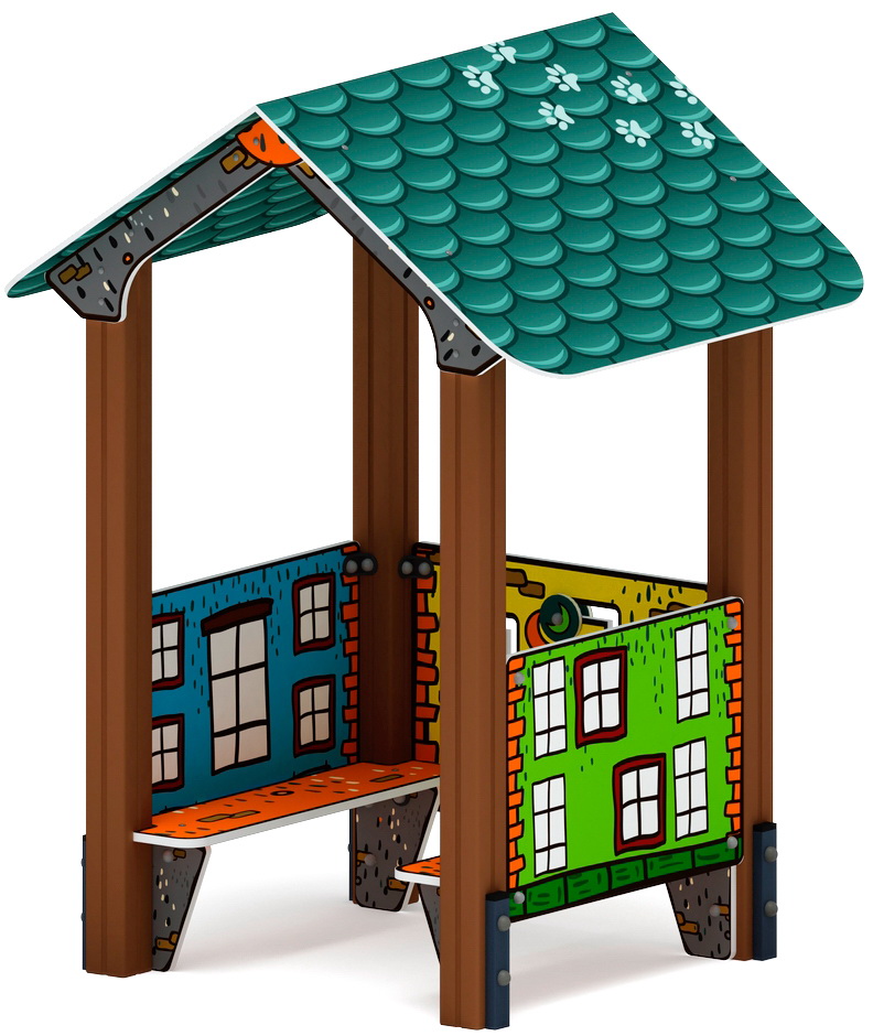 ДОМИК МАЛЫЙ 3 (Город) для детской площадки МФ 10.01.03-01