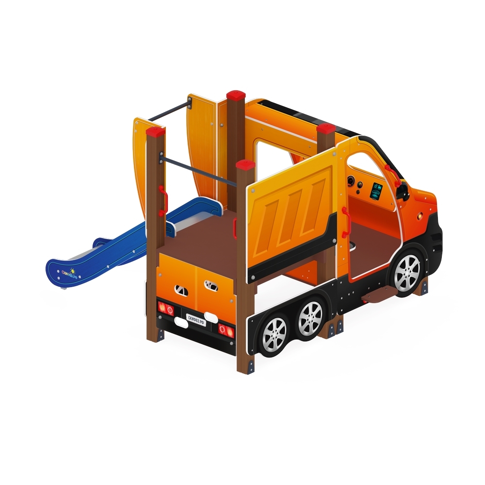 МАШИНКА С ГОРКОЙ  тип 1 детский игровой комплекс ДИК 1.03.1.01-01 (H=750)