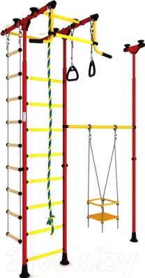Детский спортивный комплекс ДСКМ "Карусель R33" (ДСКМ-3-8.06.Т.490.01-64) красно/жёлтый