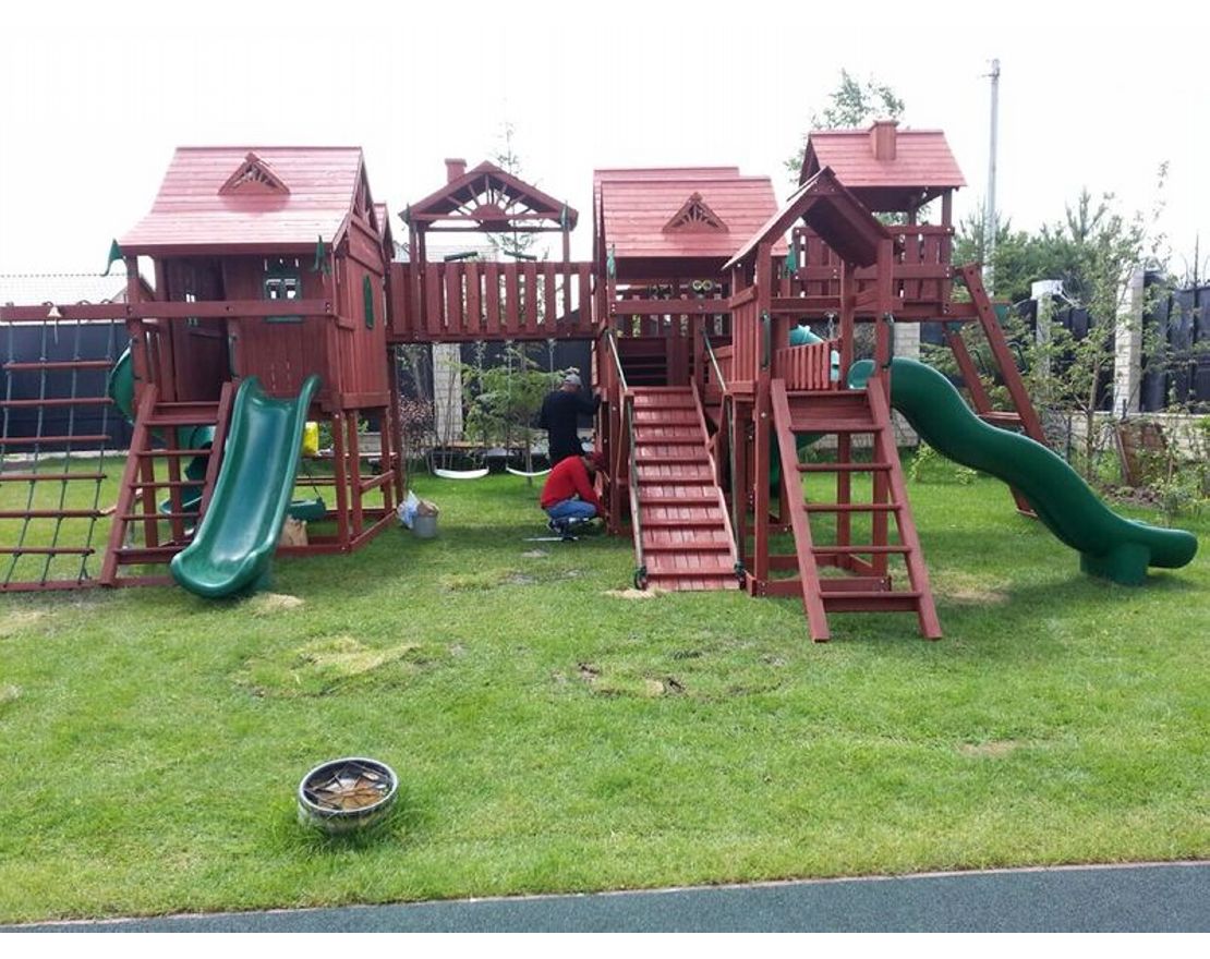 Детская деревянная игровая площадка МЕТРОПОЛИС