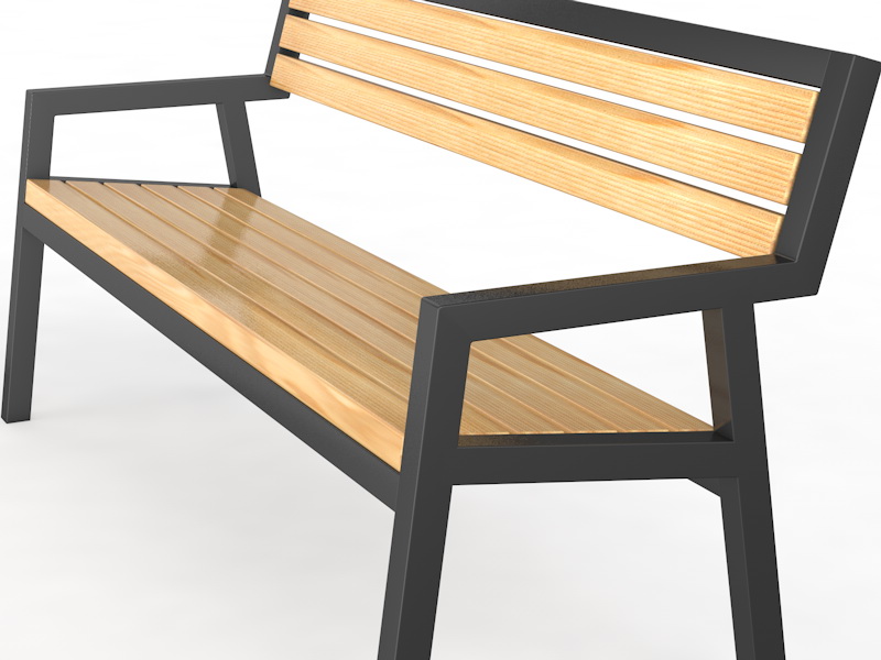 Уличная скамейка со спинкой «Чайка» (14.6.800)