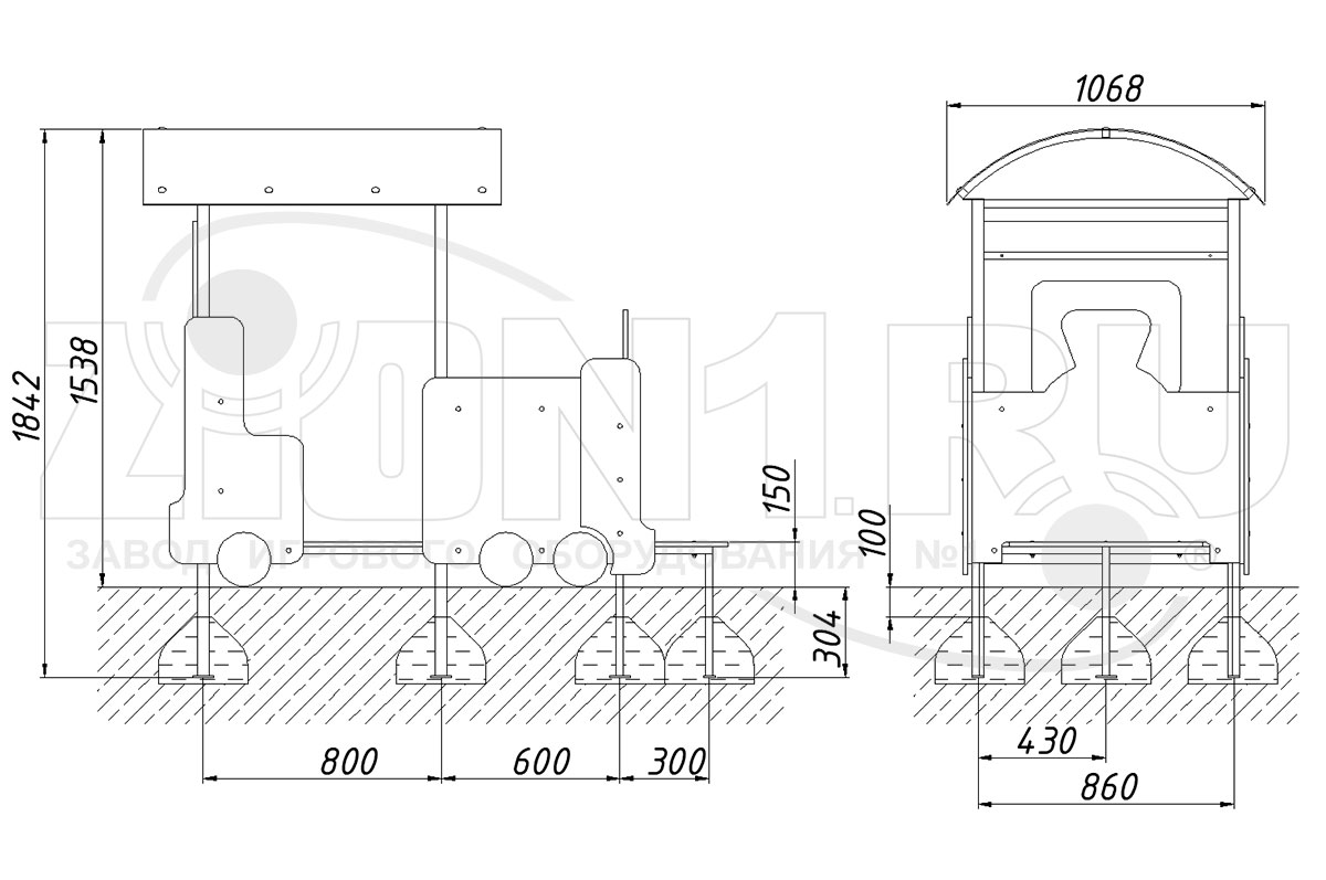 Игровой макет ZION Паровоз-Лето (ИМ066)