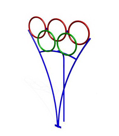 Мишень для бросания мяча ZION Олимпийские кольца (СЭ104)