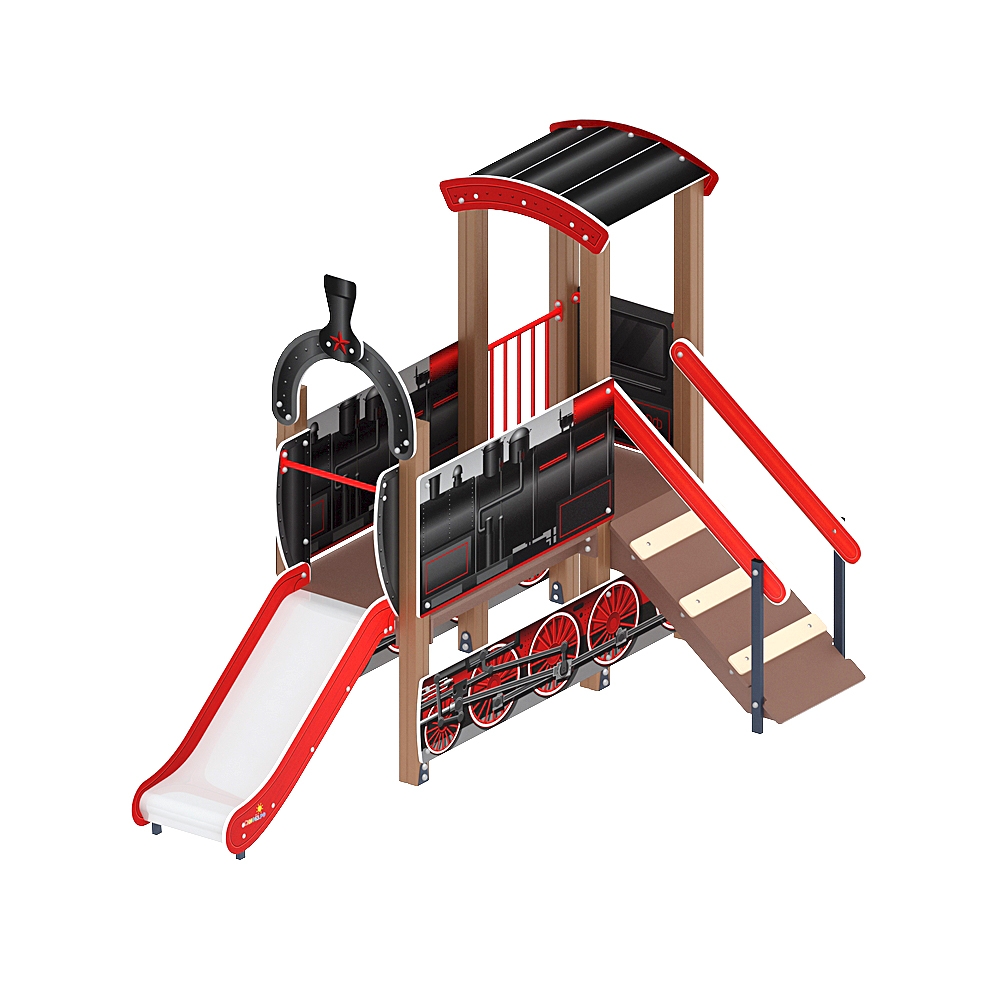 ПАРОВОЗИК детский игровой комплекс ДИК 1.03.5.01-10 (H=750)
