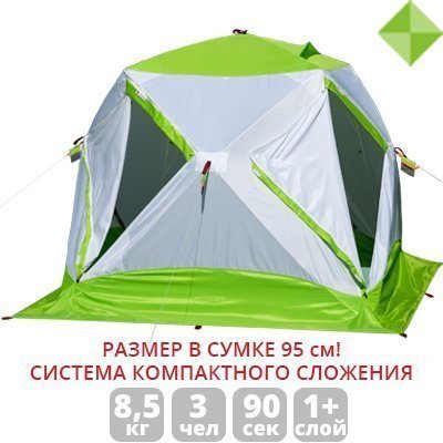 Зимняя палатка ЛОТОС Куб 3 Компакт (стеклокомпозитный каркас)