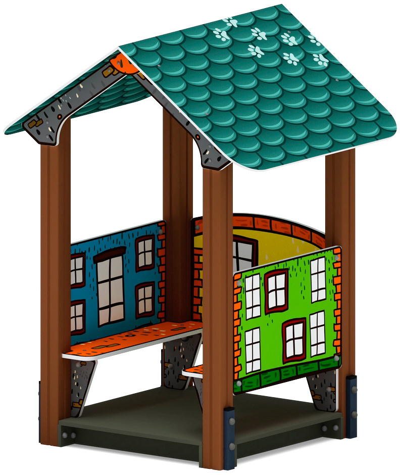 ДОМИК МАЛЫЙ 2 (Город) для детской площадки МФ 10.01.02-01