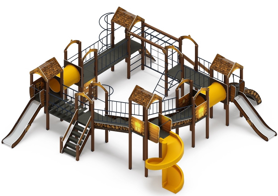 ОСТРОВ ДЕТСТВА (Эко) детский игровой комплекс ДИК 2.01.8.02-22 (Н=1200, Н=2000)