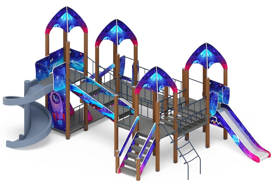 КОСМОПОРТ детский игровой комплекс ДИК 2.14.02-02 (H=750, H=1200, H=2000)