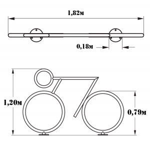 Велопарковка Велогонщик