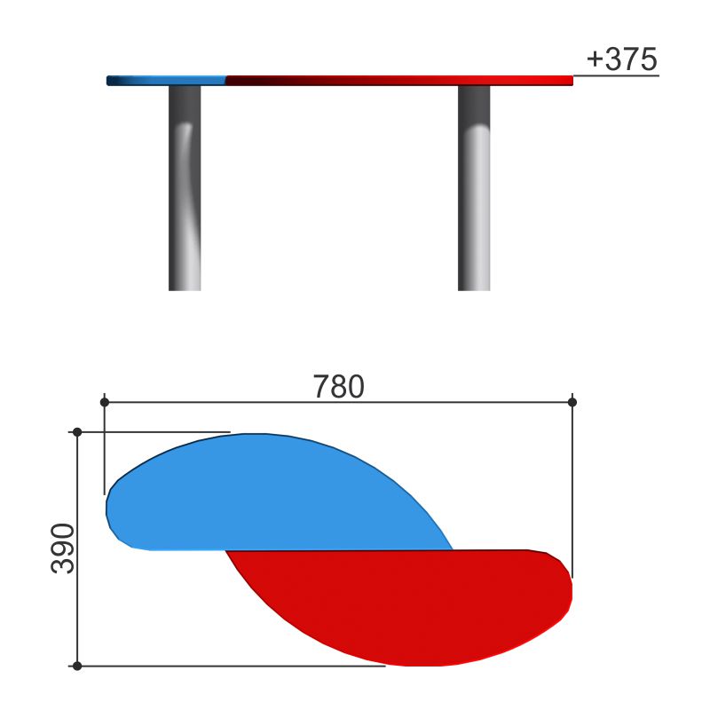 Столик для песочницы двойной «Romana 302.12.00»
